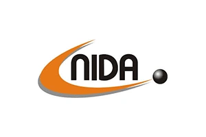 Logo of NIDA – National Institute of Development Administration featuring bold black text and an orange swoosh.